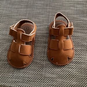 Size 1 Infant Baby Brown Sandal